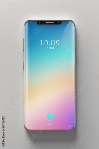 realistic 3d render of modern smartphone with blank screen realistic 3d render of modern smartphone with blank screen smartphone on white background, vector illustration