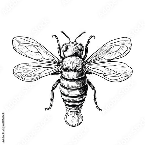 Hand Drawn Sketch Firefly Insect Illustration