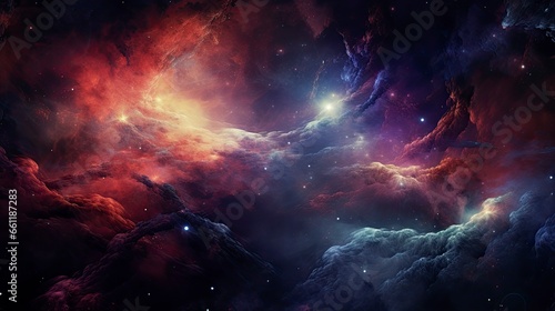 Energy formation in the universe, galaxy, stars, concept art, space art, space opera
