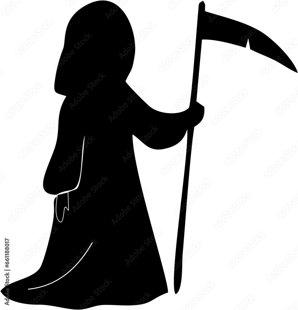 Halloween Scary Death with a scythe Vector Halloween Scary Death with a scythe Vector