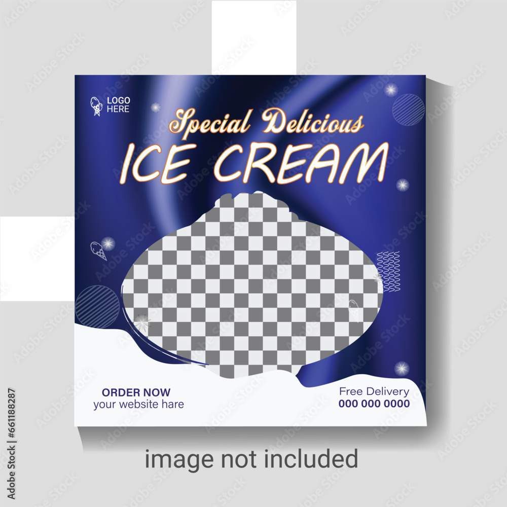 Social media post ice cream template. Social media post ice cream template.