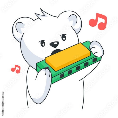 Playing Harmonica 