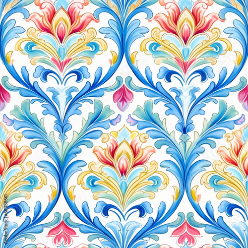 Thai-chinese style floral seamless pattern