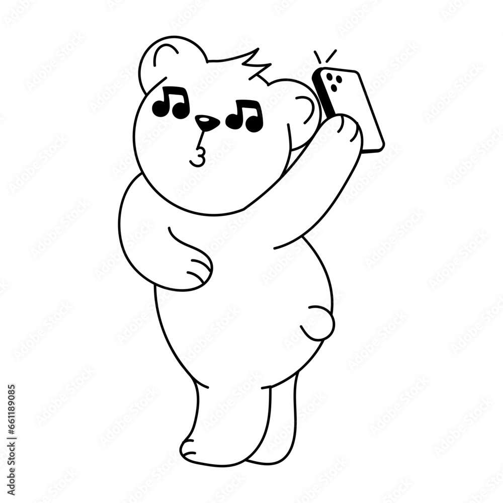 Obraz premium Bear Selfie