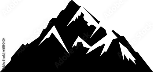 Mountains. Hand drawn rocky peaks. Vector illustration - Vector illustration