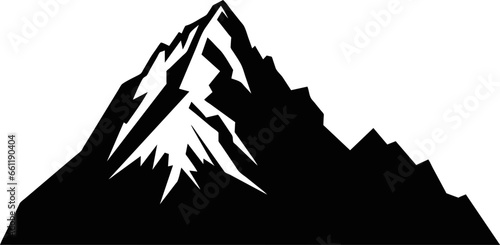 Mountains. Hand drawn rocky peaks. Vector illustration - Vector illustration