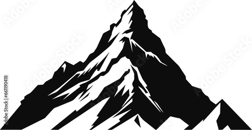 Mountains. Hand drawn rocky peaks. Vector illustration - Vector illustration