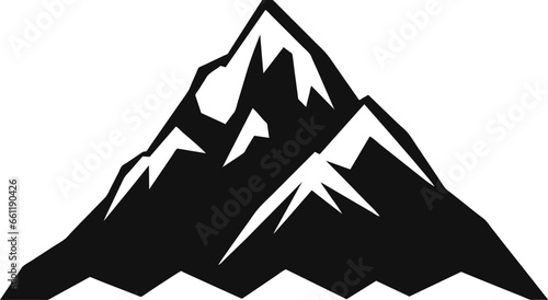 Mountains. Hand drawn rocky peaks. Vector illustration - Vector illustration
