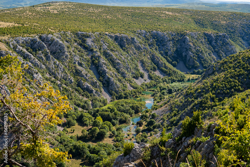 Landscape with a valley of Krupa river in Croatia photo