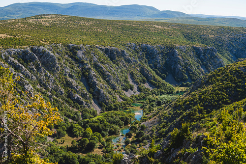 Landscape with a valley of Krupa river in Croatia photo