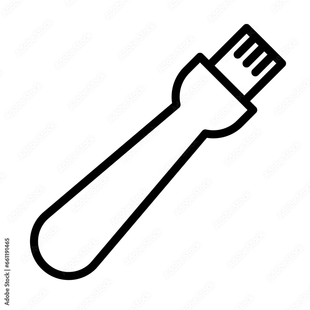 pastry brush icon in line pastry brush icon in line