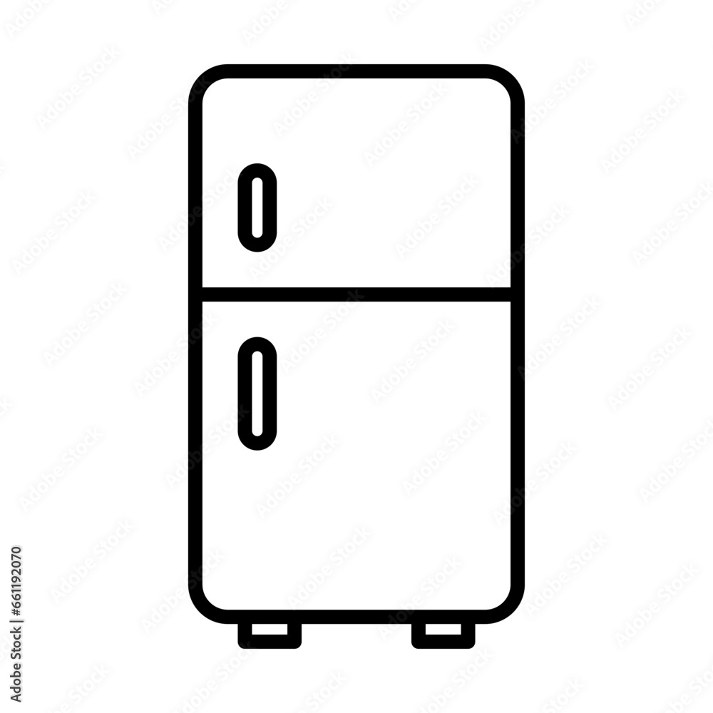 refrigerator icon, sign, symbol in line style refrigerator icon, sign, symbol in line style