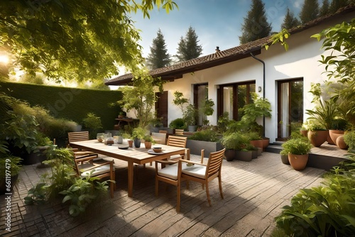 luxury home with garden