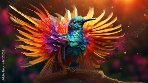 Radiant Feathers: Sunbird's Vivid Display © SAJAWAL JUTT