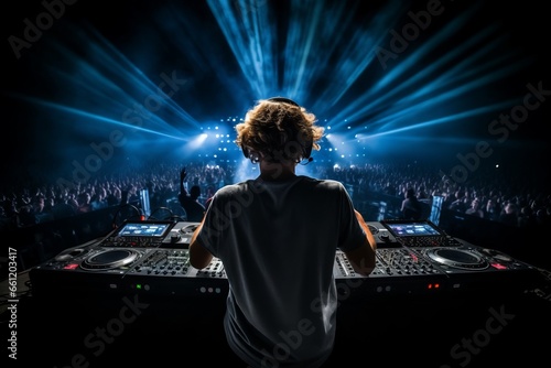 Dj playing in concert