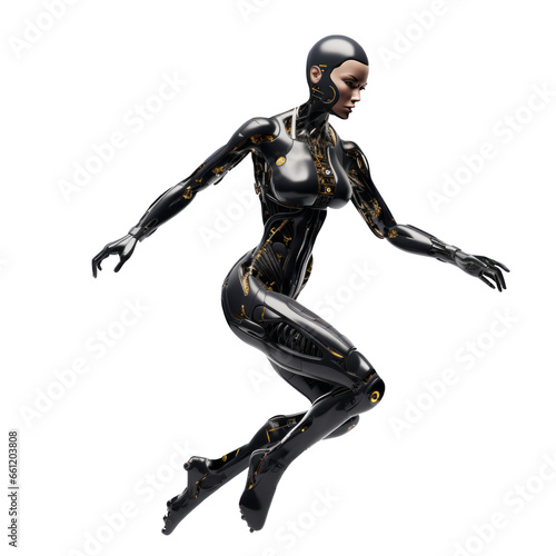 Android female black armour