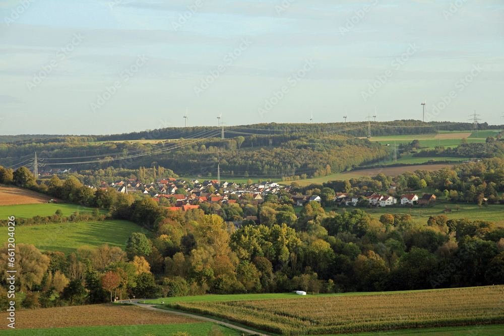Etteln mit Umland der Gemeinde Borchen innerhalb des Kreises Paderborn
