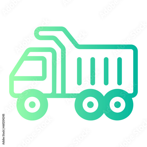 toy truck gradient icon