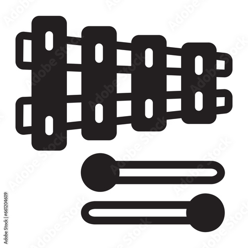 xylophone glyph icon
