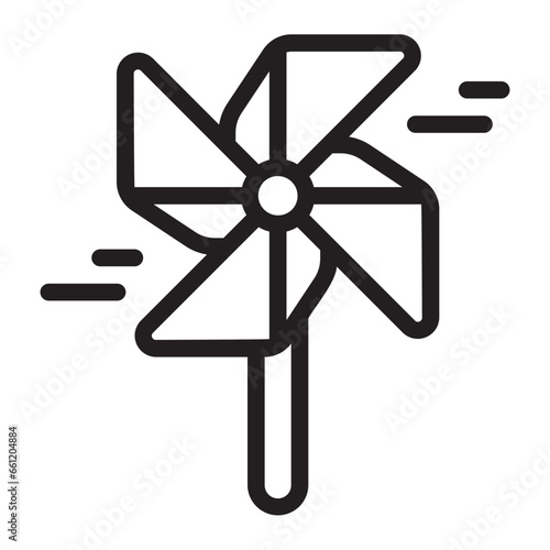 pinwheel line icon