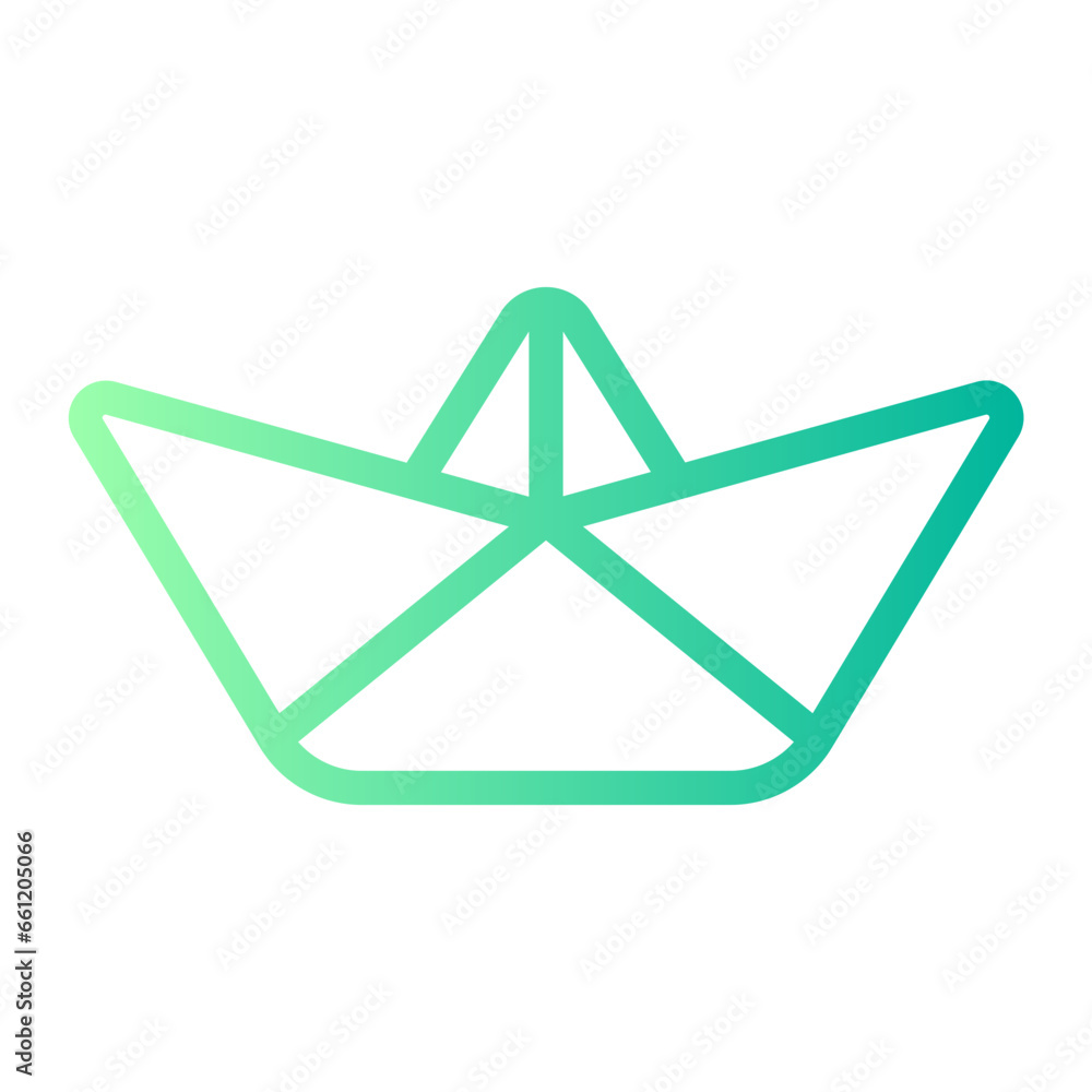 paper boat gradient icon paper boat gradient icon