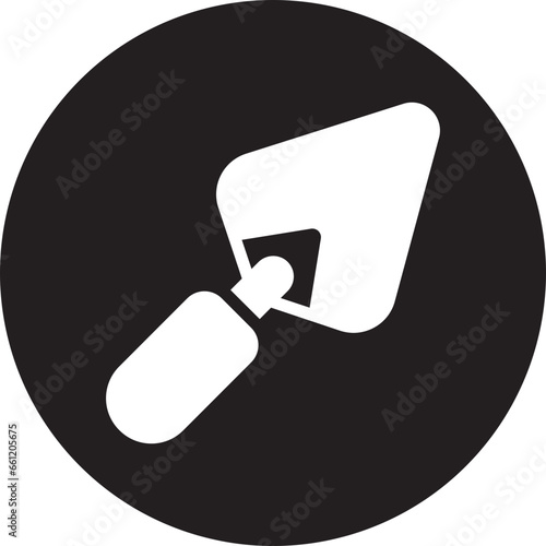 trowel glyph icon