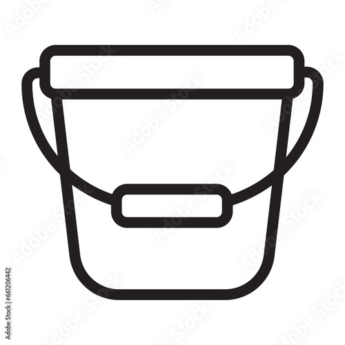 bucket line icon