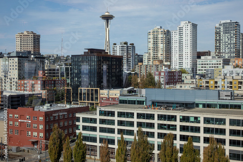 Downtown Seattle with space needle 