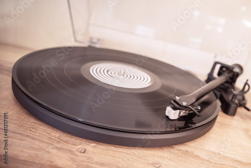 The magic of a turntable and vinyl photo