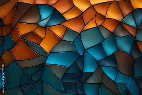 seamless pattern with stained glass tiles