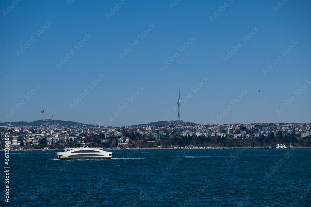 Panorama photo of Istanbul made in İBB Sarayburnu Parkı, Turkey Panorama photo of Istanbul made in İBB Sarayburnu Parkı, Turkey