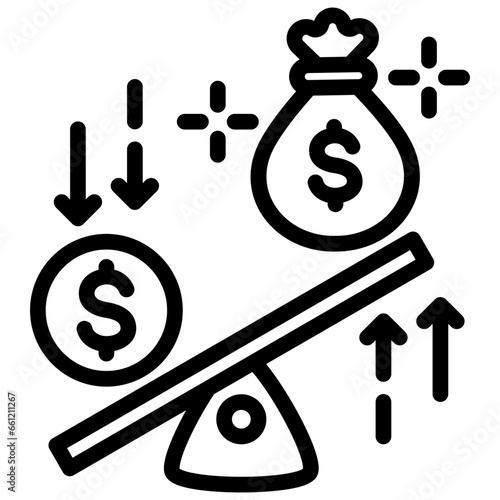 Leverage Outline Icon