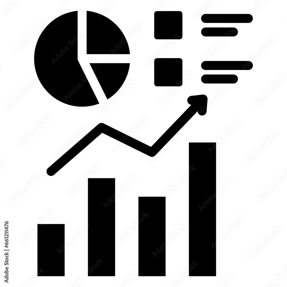 Market Analysis Glyph Icon Market Analysis Glyph Icon