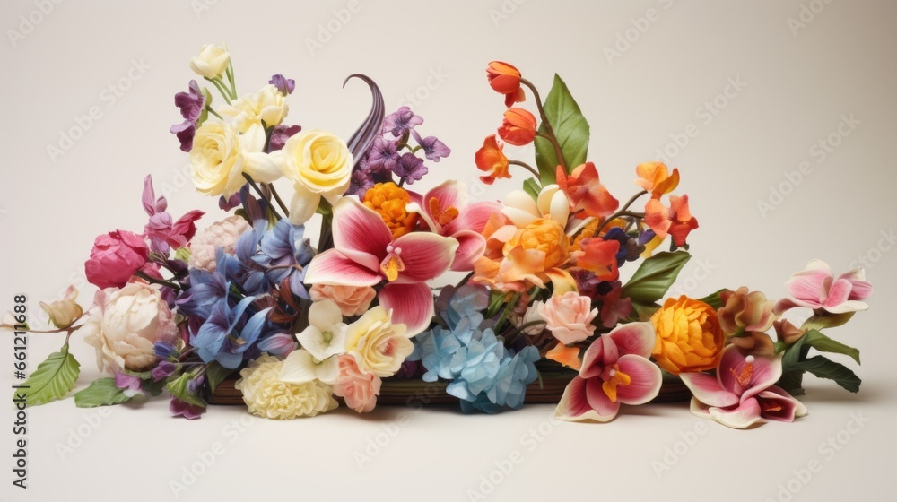A bunch of flowers sitting on top of a table