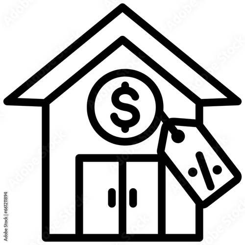Estate Liquidation Outline Icon