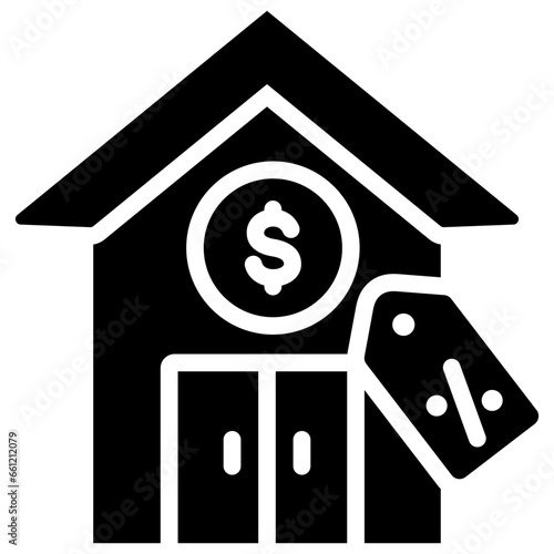 Estate Liquidation Glyph Icon