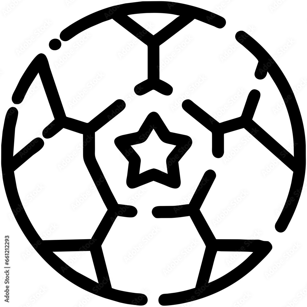 simple rounded lineal style soccer ball line icon svg illustration simple rounded lineal style soccer ball line icon svg illustration