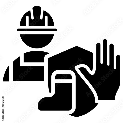 Personal Protective Equipment Glyph Icon
