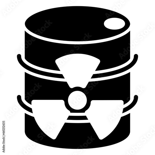 Hazardous Waste Disposal Glyph Icon