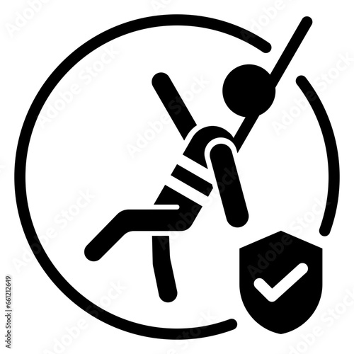 Fall Protection Measures Glyph Icon