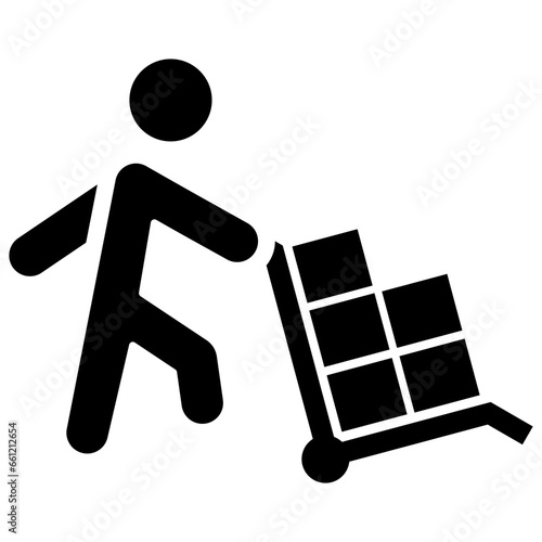 Manual Handling Techniques Glyph Icon