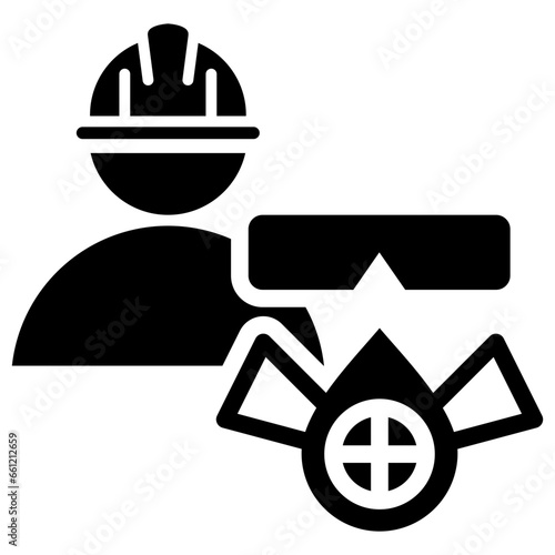 Respiratory Protection Glyph Icon