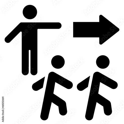 Evacuation Training Glyph Icon