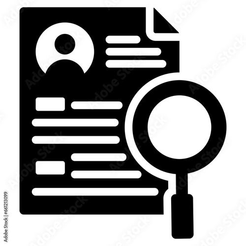 Cv Review Glyph Icon