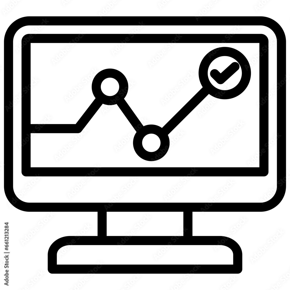 Statistics Monitoring Outline Icon Statistics Monitoring Outline Icon