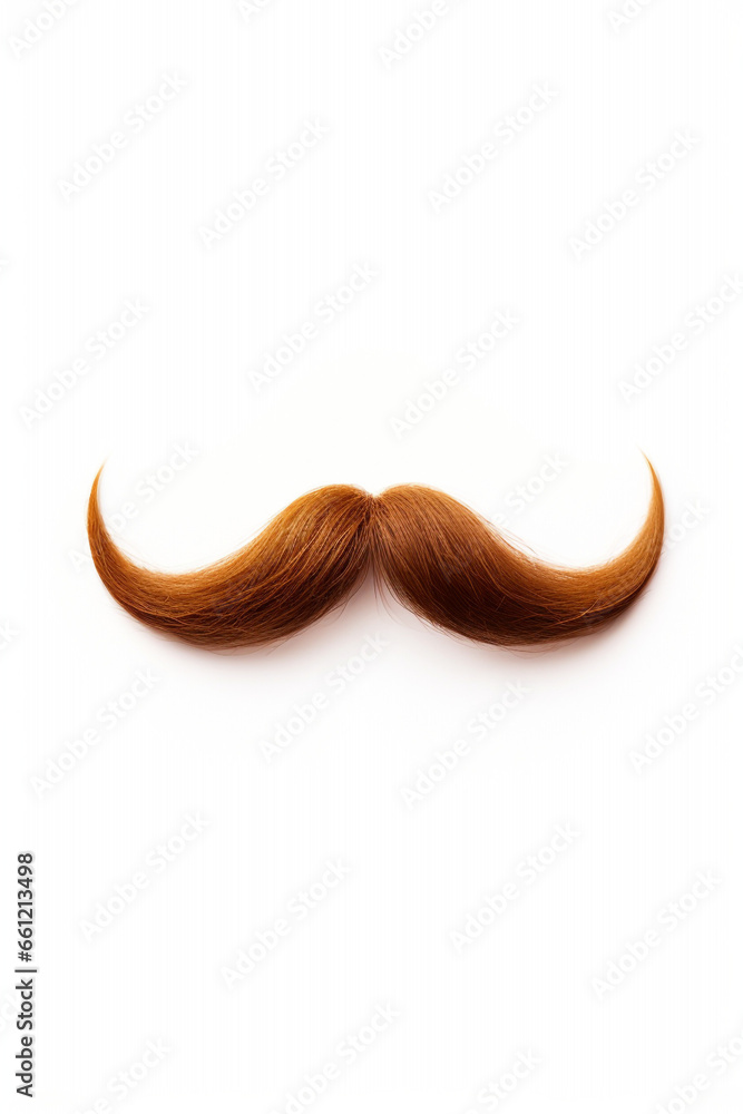 Curly brown mustache isolated on a white background. High quality illustration Curly brown mustache isolated on a white background. High quality illustration
