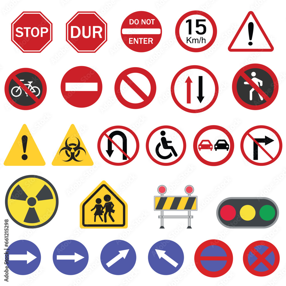 Vector traffic signs mega package Vector traffic signs mega package