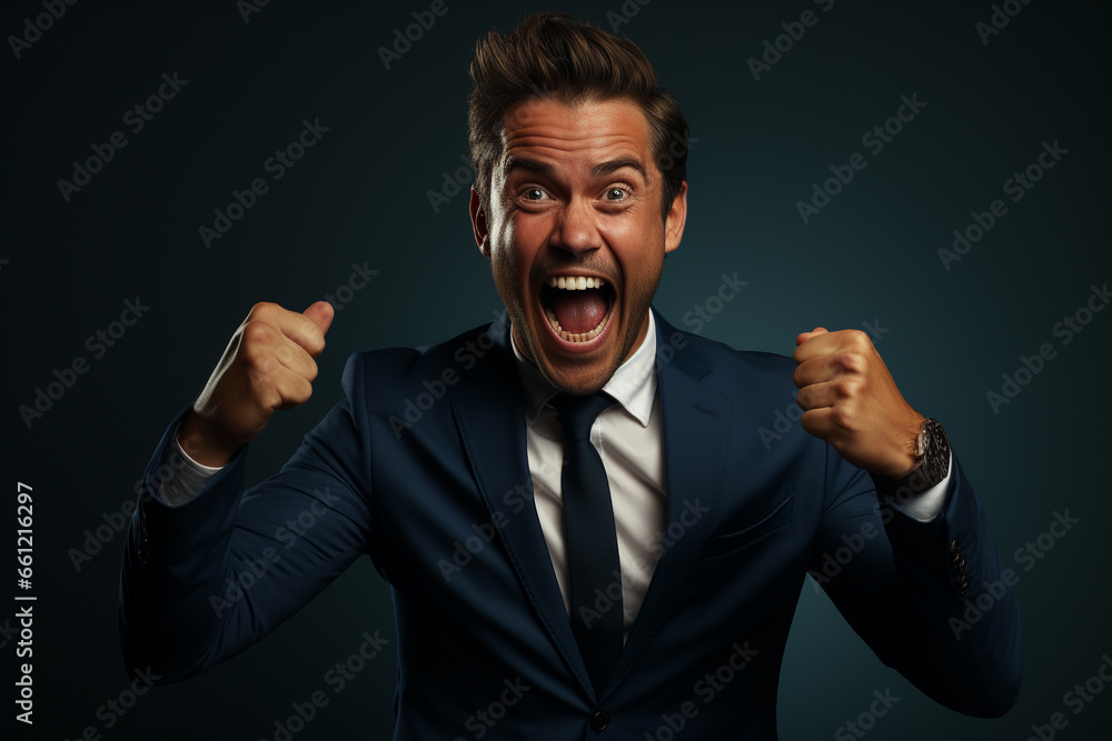 Active a businessman in a suit Active a businessman in a suit