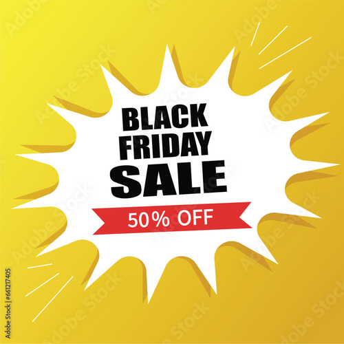  vector black friday sale banner with discount offer details