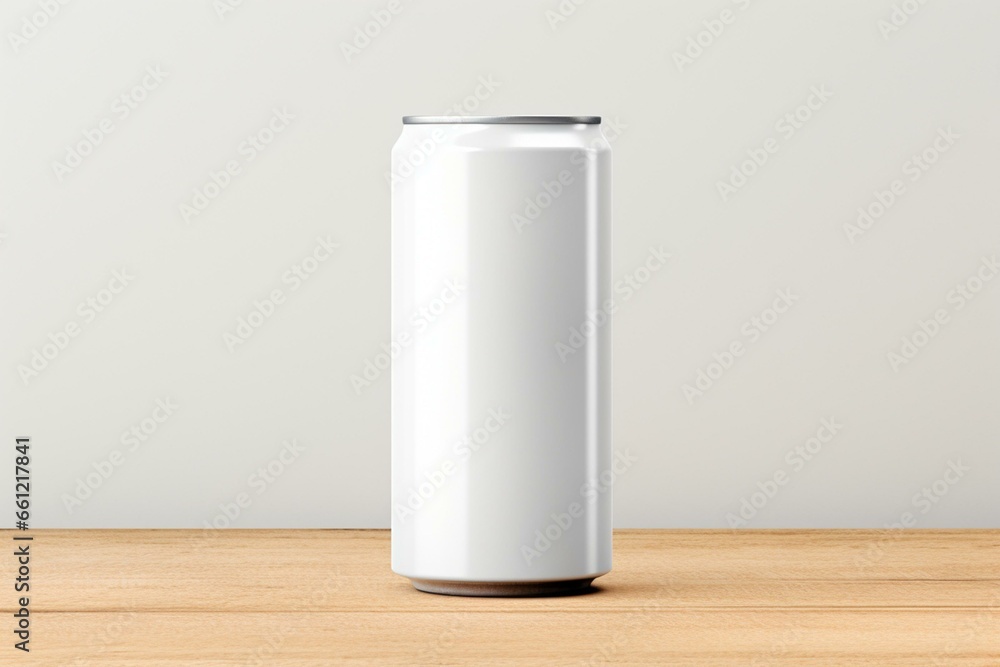 Blank aluminum soda can mockup. Generative AI Blank aluminum soda can mockup. Generative AI